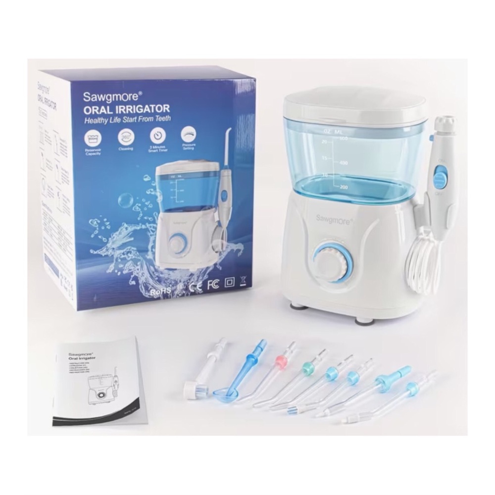 Oral Deep Cleaning Dental Brush Flosser 600ml Tank